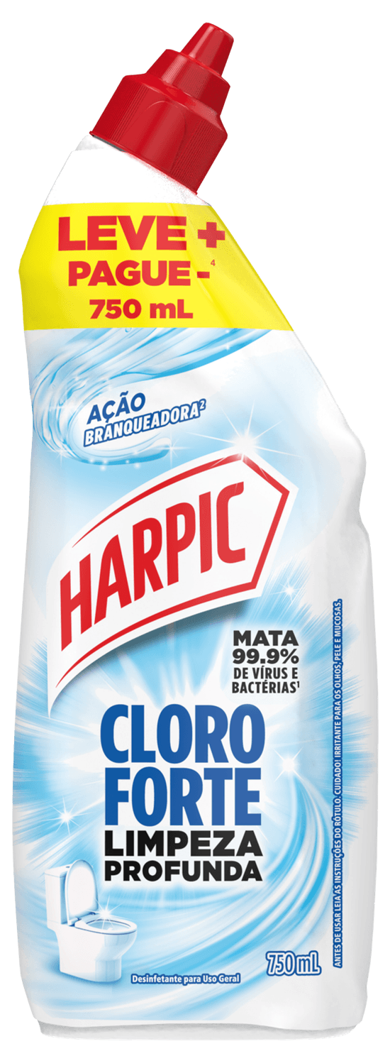 Harpic Cloro Forte 750ml com ação branqueadora e desinfetante
