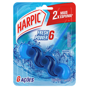 Harpic Fresh Power 6 Marine perfume agradável e espuma limpadora com ação anti manchas